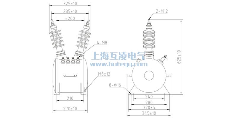 10kv油浸式放電線(xiàn)圈尺寸圖FDE